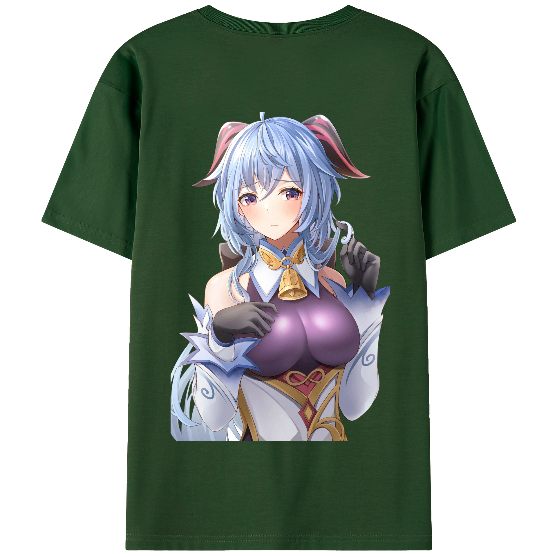 げんし神 甘雨 かんう genshin Ganyu 綿100％半袖Tシャツ（背面プリント）
